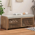 Banc de rangement volets vieillis