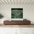Meubles TV, Console multimédia en bois massif marron foncé