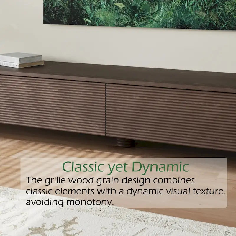 Meubles TV, Console multimédia en bois massif marron foncé