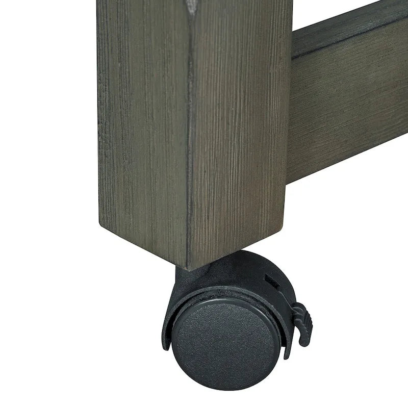 Îlot de cuisine mobile, table extensible avec prises USB et rangements