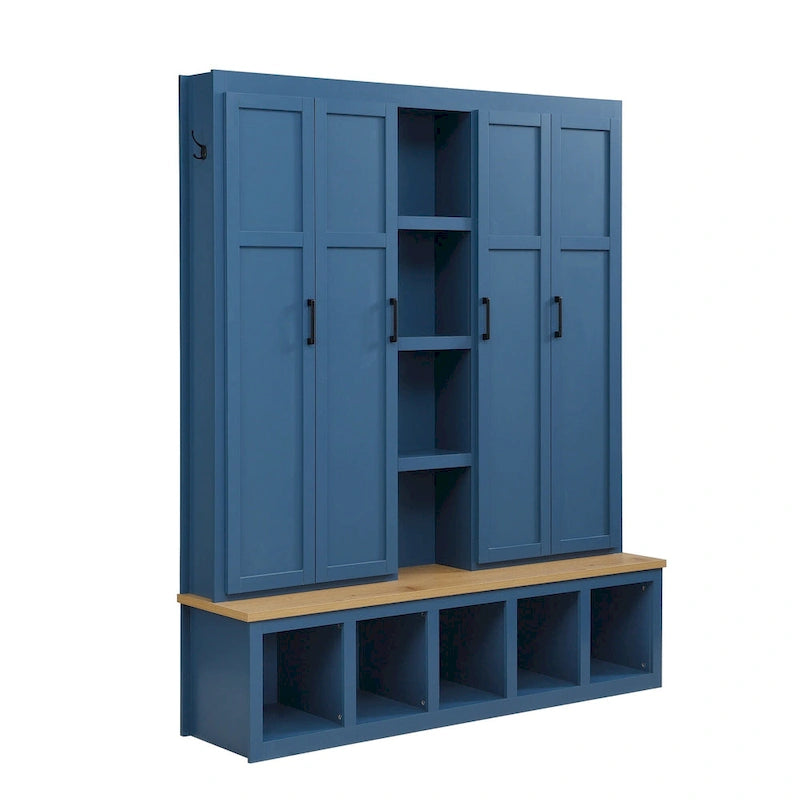 Portemanteau avec banc Range-chaussures, Organisateur d'entrée pour vestiaire