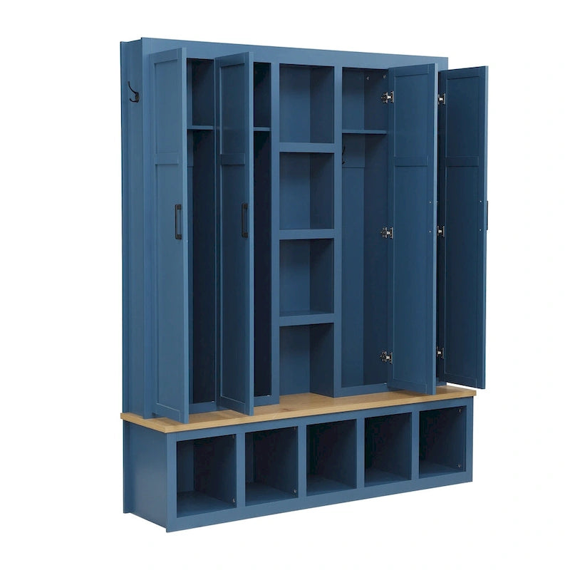 Portemanteau avec banc Range-chaussures, Organisateur d'entrée pour vestiaire