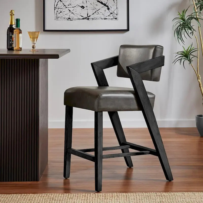 Tabourets de bar en placage de bois