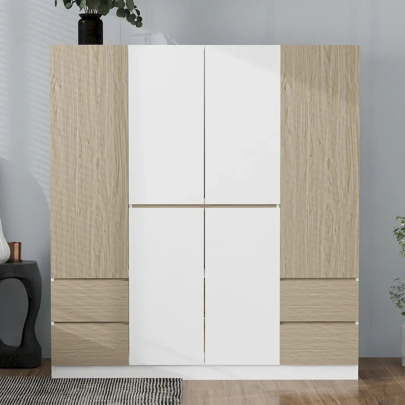 Armoire en bois avec tiroirs de rangement pour chambre à coucher