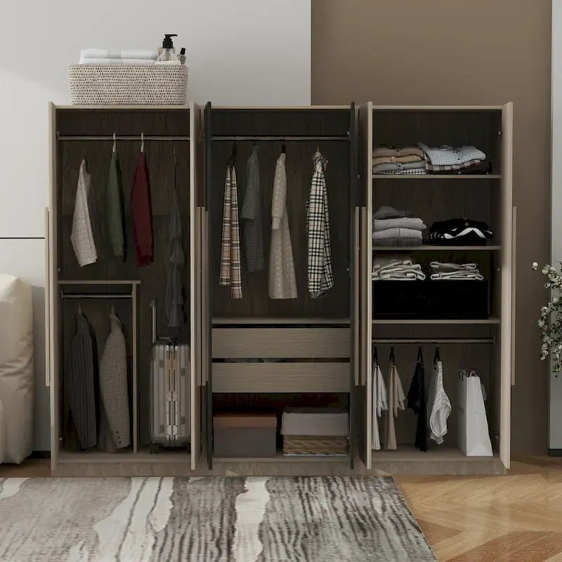 Armoire en bois avec tiroirs de rangement pour chambre à coucher