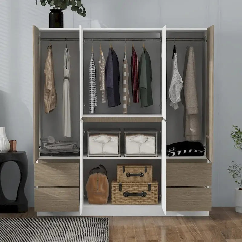 Armoire en bois avec tiroirs de rangement pour chambre à coucher