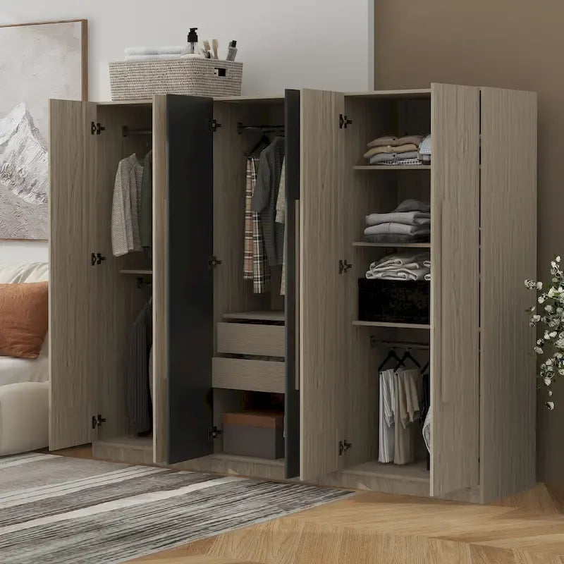 Armoire en bois avec tiroirs de rangement pour chambre à coucher