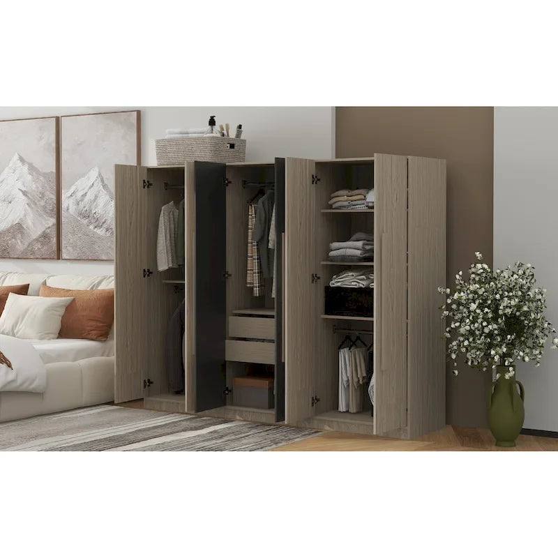 Armoire en bois avec tiroirs de rangement pour chambre à coucher