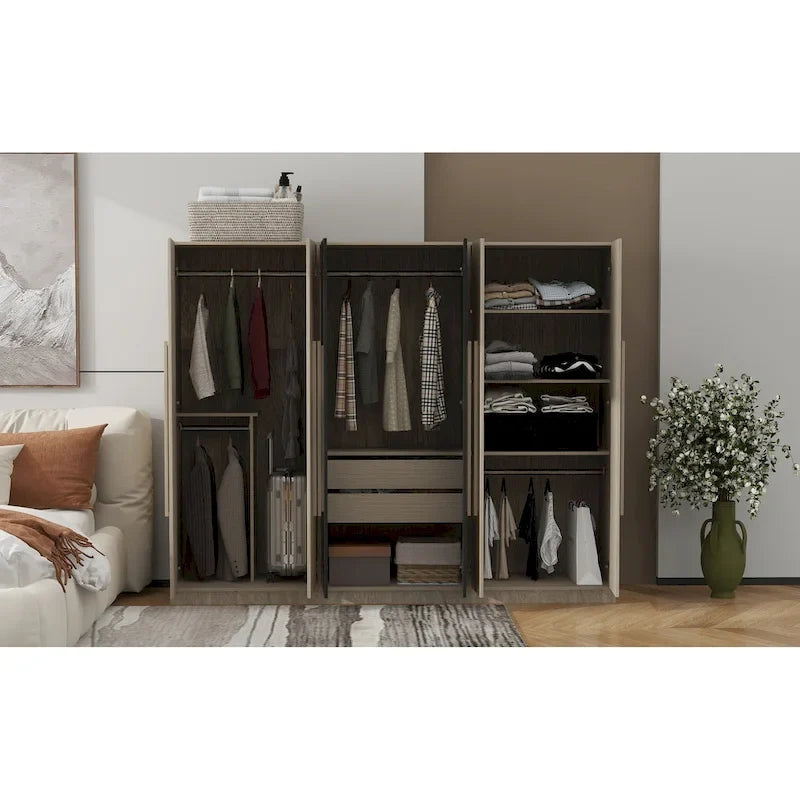 Armoire en bois avec tiroirs de rangement pour chambre à coucher