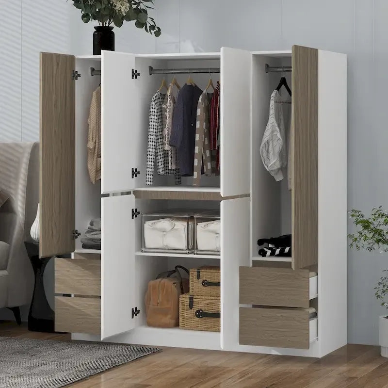 Armoire en bois avec tiroirs de rangement pour chambre à coucher