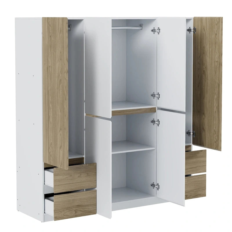 Armoire en bois avec tiroirs de rangement pour chambre à coucher