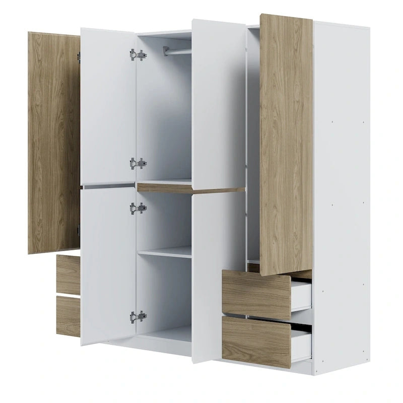 Armoire en bois avec tiroirs de rangement pour chambre à coucher