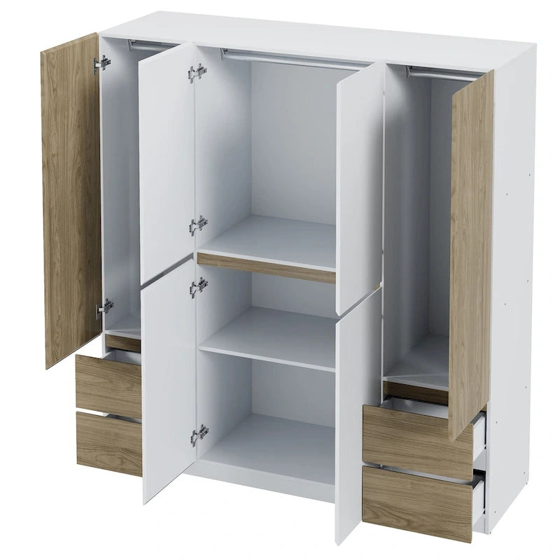 Armoire en bois avec tiroirs de rangement pour chambre à coucher