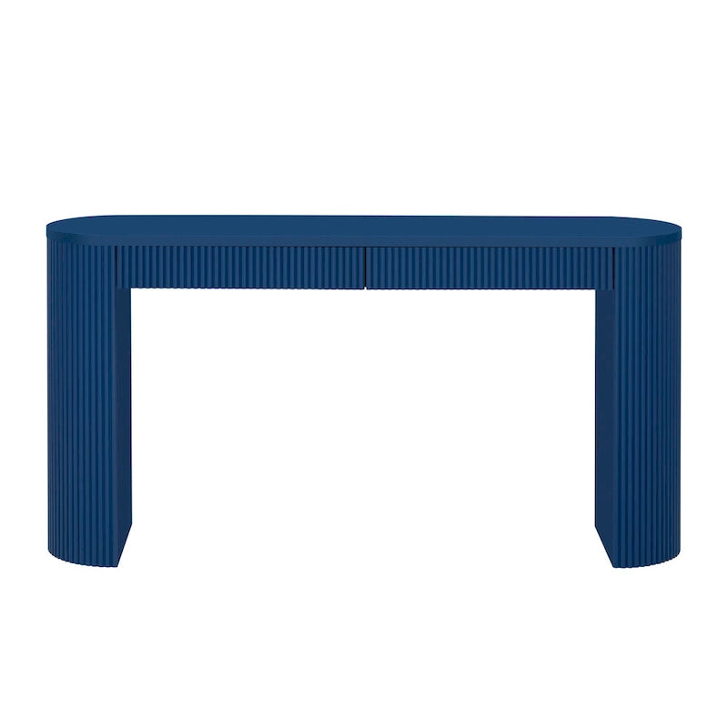 Console incurvée, table d'appoint de canapé longue, table d'entrée étroite