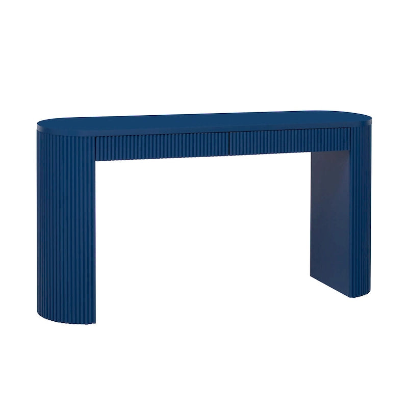 Console incurvée, table d'appoint de canapé longue, table d'entrée étroite