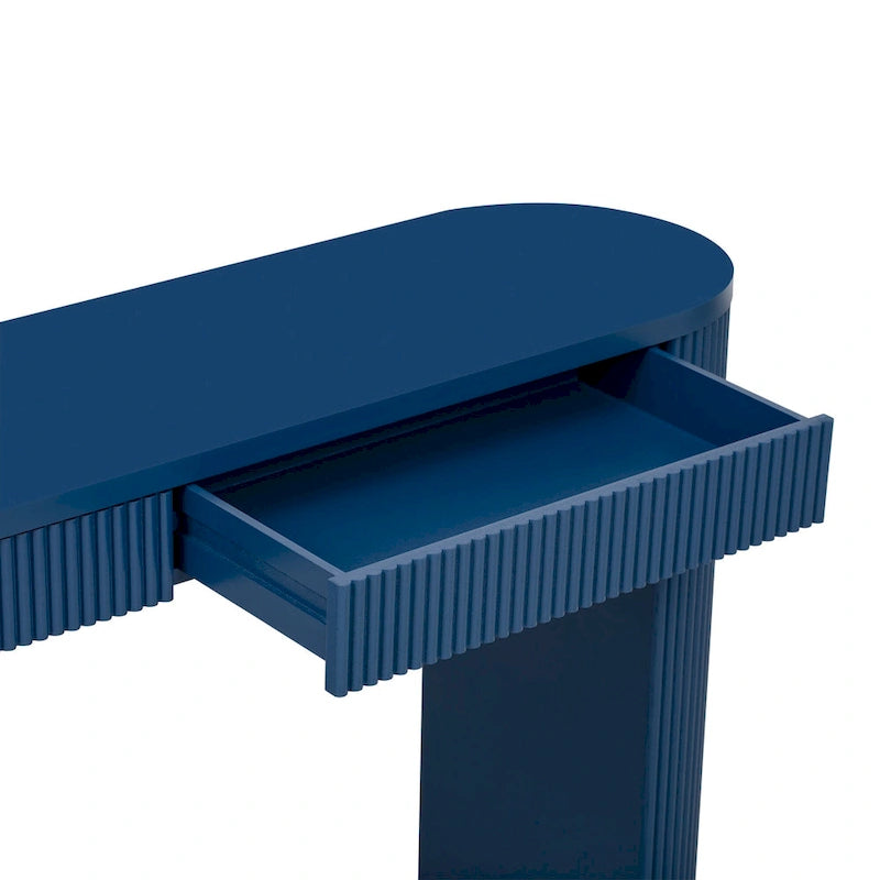 Console incurvée, table d'appoint de canapé longue, table d'entrée étroite