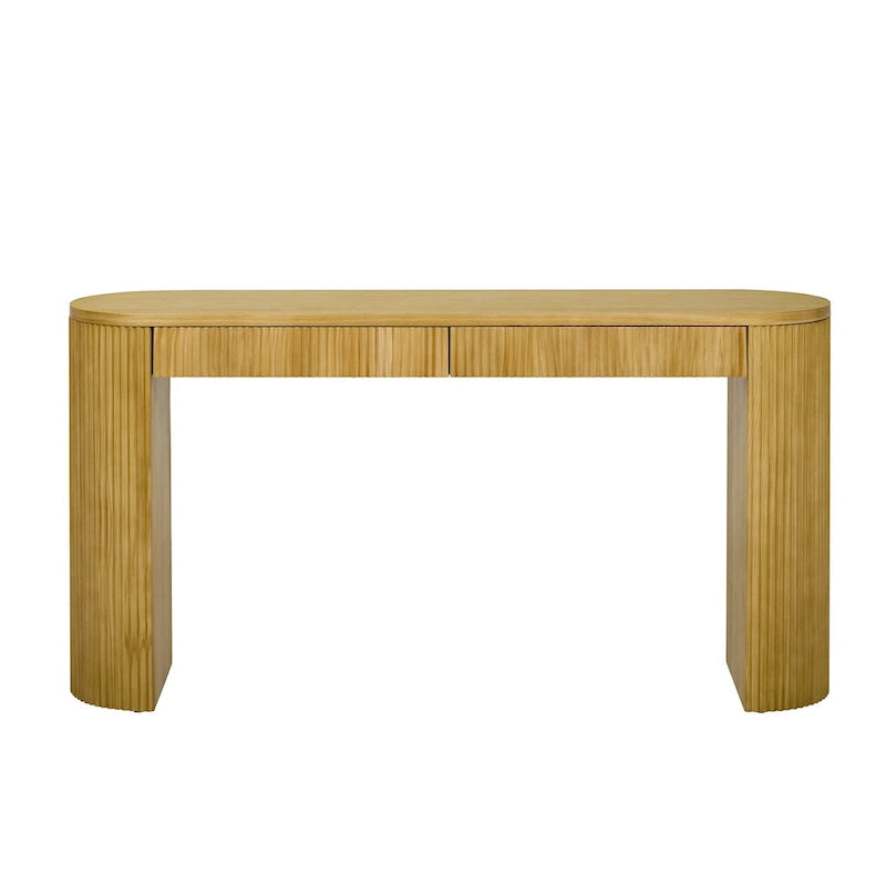Console incurvée, table d'appoint de canapé longue, table d'entrée étroite