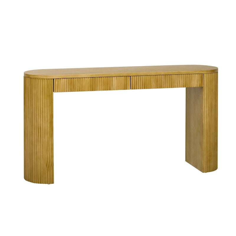 Console incurvée, table d'appoint de canapé longue, table d'entrée étroite