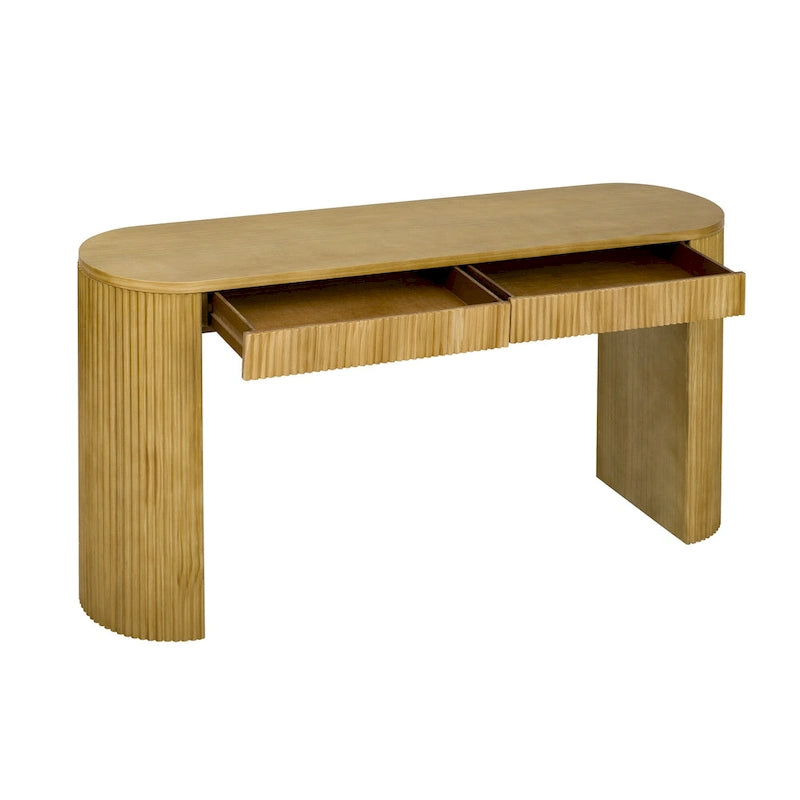 Console incurvée, table d'appoint de canapé longue, table d'entrée étroite