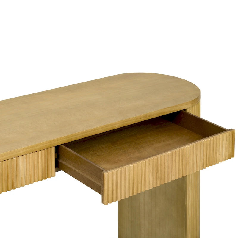 Console incurvée, table d'appoint de canapé longue, table d'entrée étroite