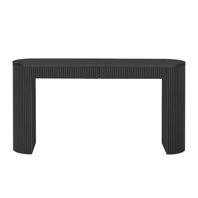 Console incurvée, table d'appoint de canapé longue, table d'entrée étroite