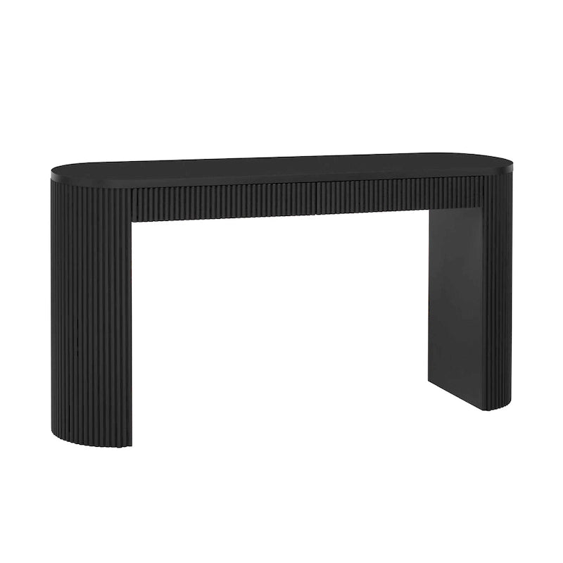 Console incurvée, table d'appoint de canapé longue, table d'entrée étroite
