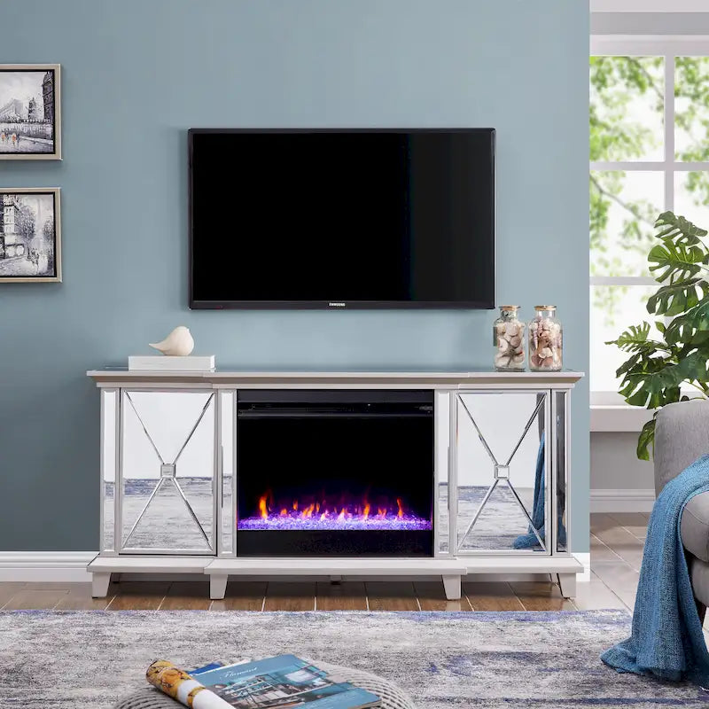 Meuble TV miroir