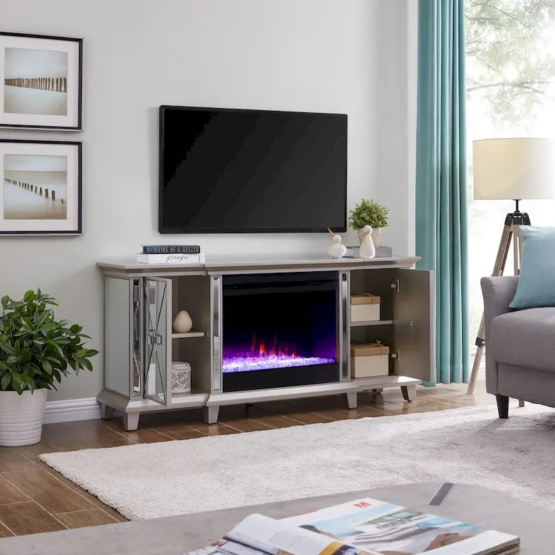 Meuble TV miroir