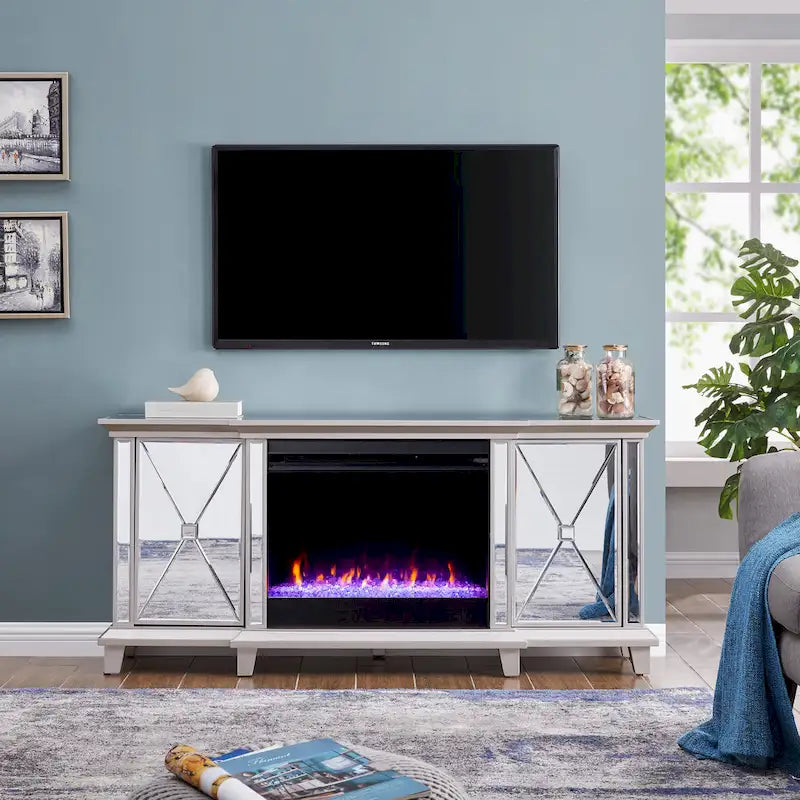 Meuble TV miroir