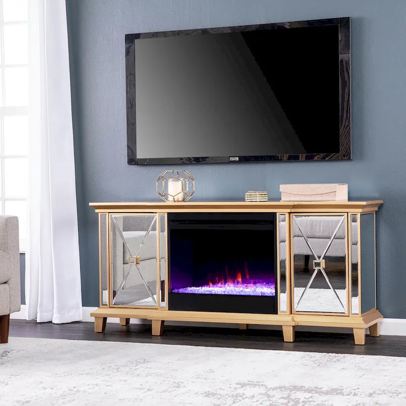 Meuble TV miroir