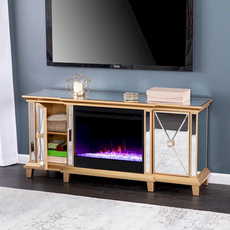 Meuble TV miroir