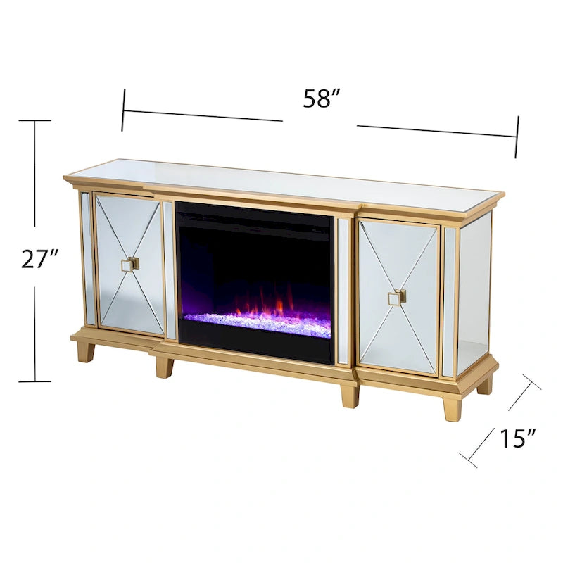 Meuble TV miroir