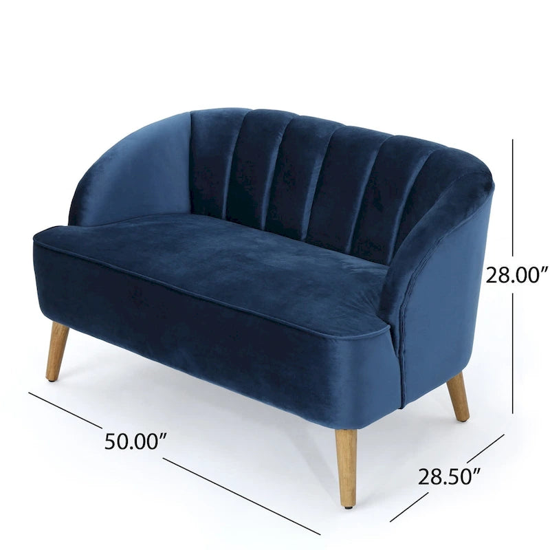 Causeuse en velours rétro moderne par