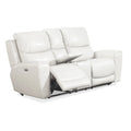 Causeuse inclinable électrique en cuir pleine fleur