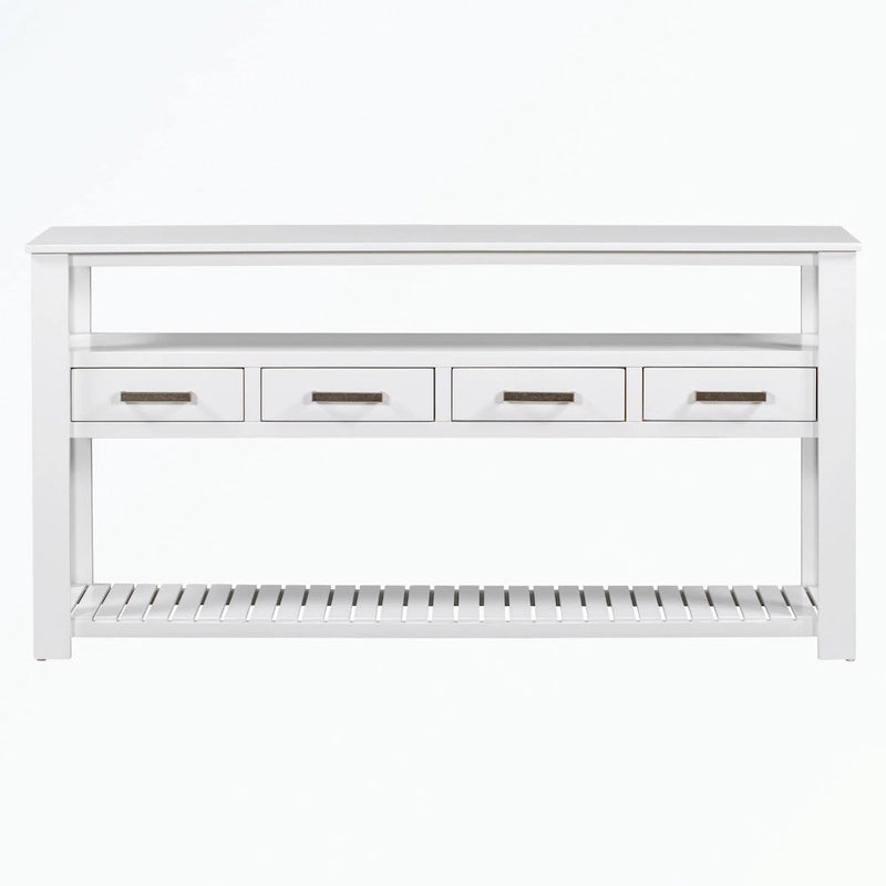 Console avec 4 tiroirs et 2 étagères