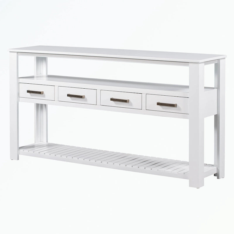 Console avec 4 tiroirs et 2 étagères