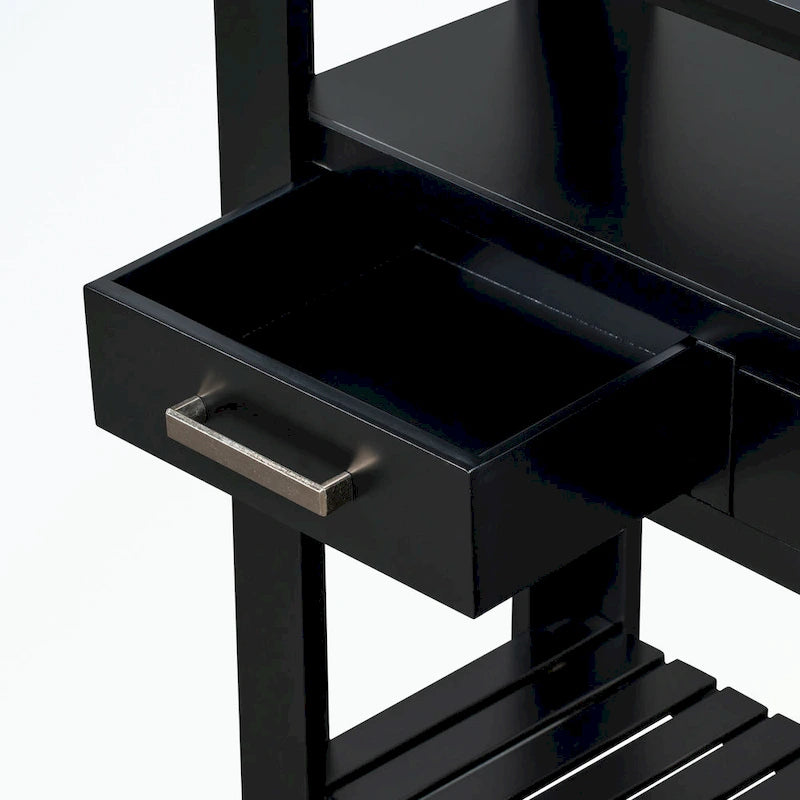 Console avec 4 tiroirs et 2 étagères
