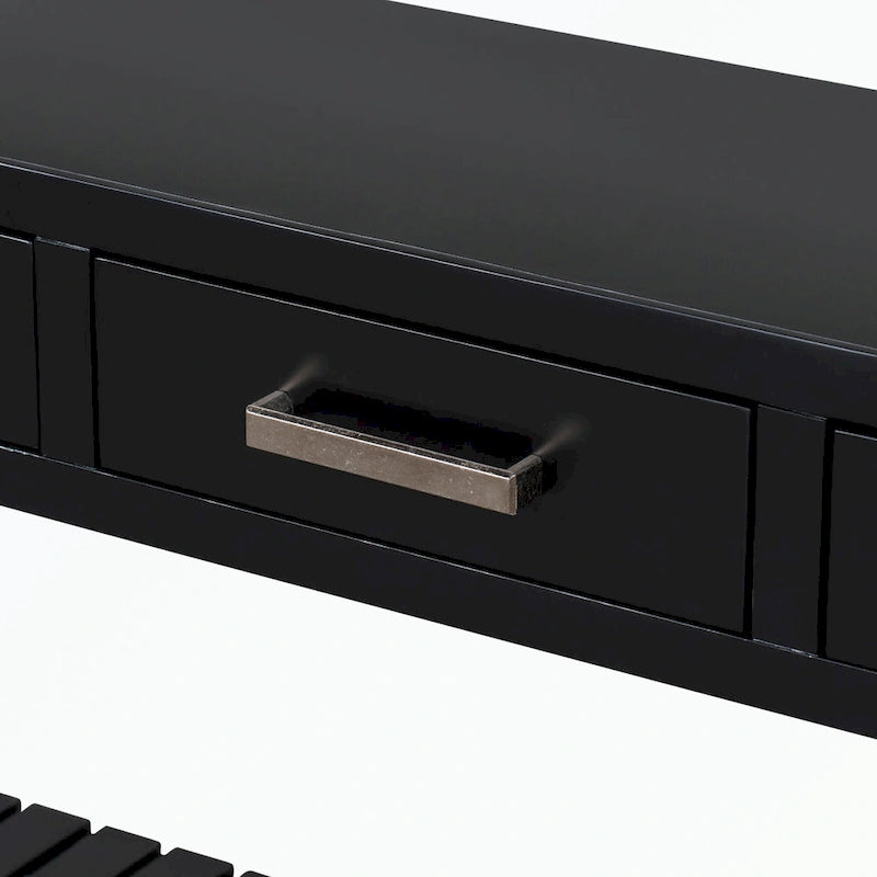 Console avec 4 tiroirs et 2 étagères