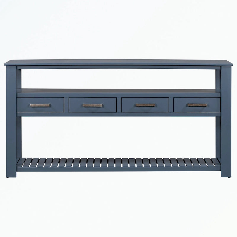 Console avec 4 tiroirs et 2 étagères