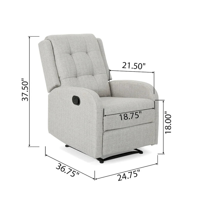 Fauteuil inclinable tapissé traditionnel par