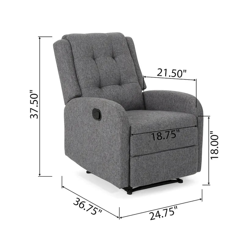 Fauteuil inclinable tapissé traditionnel par
