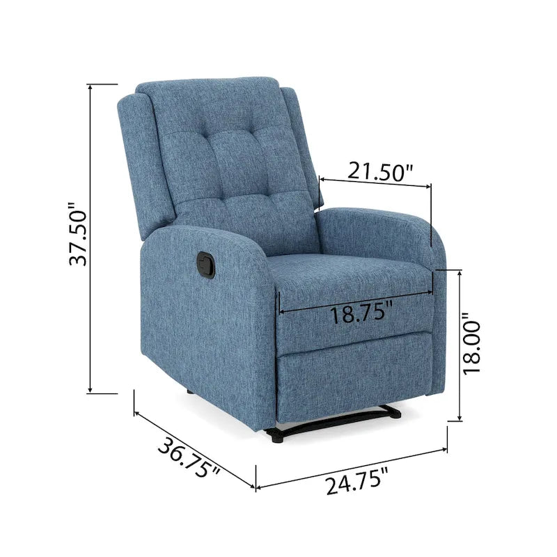 Fauteuil inclinable tapissé traditionnel par