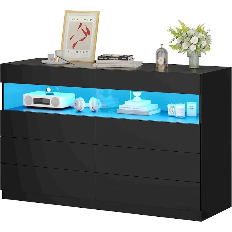 Commode à tiroirs avec lumières LED