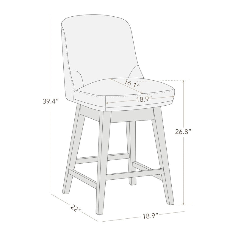 Tabouret de bar moderne à hauteur de comptoir