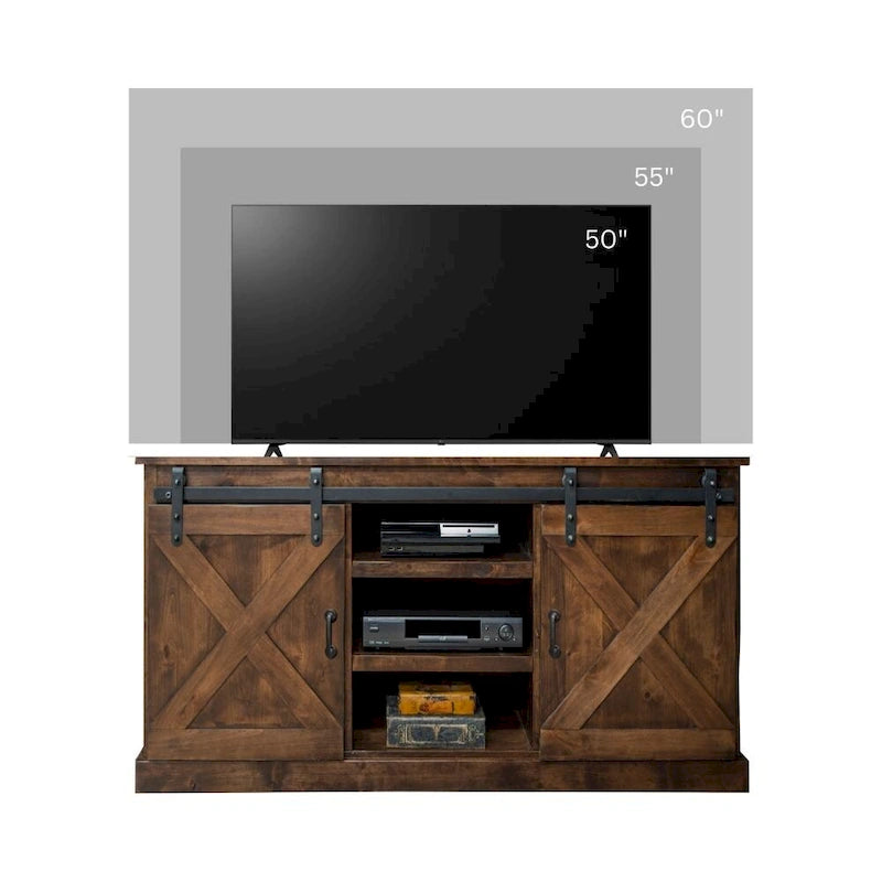 Meuble TV d'angle, aucun assemblage requis, finition vieux whiskey