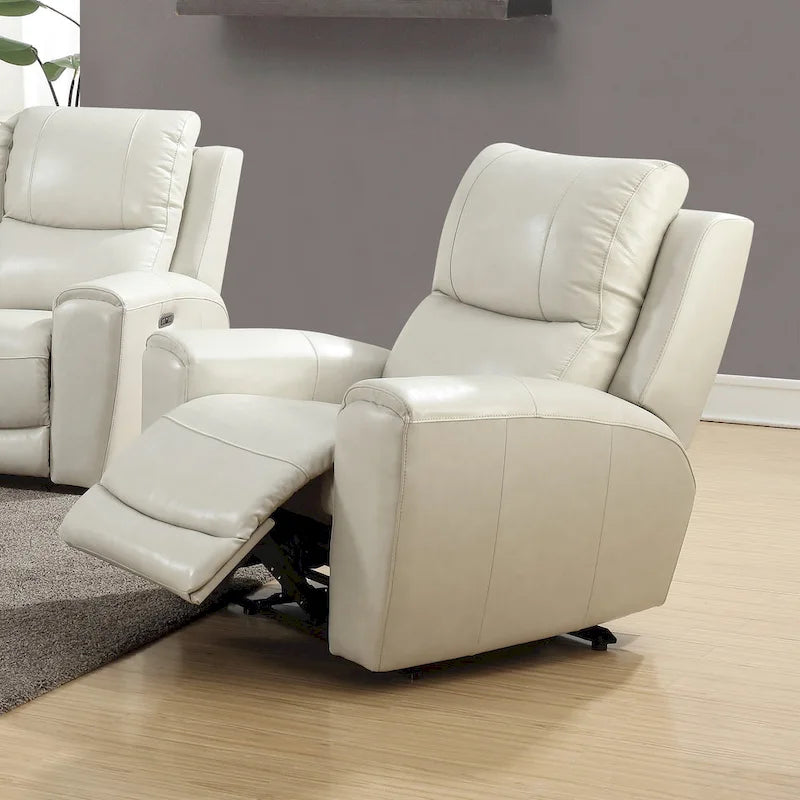 Fauteuil inclinable électrique en cuir pleine fleur
