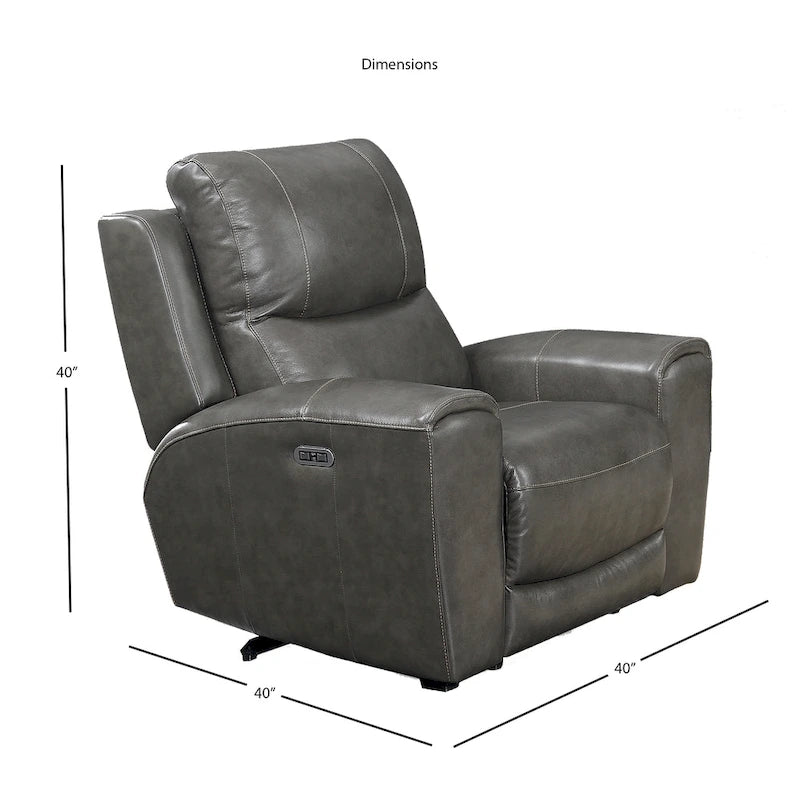 Fauteuil inclinable électrique en cuir pleine fleur