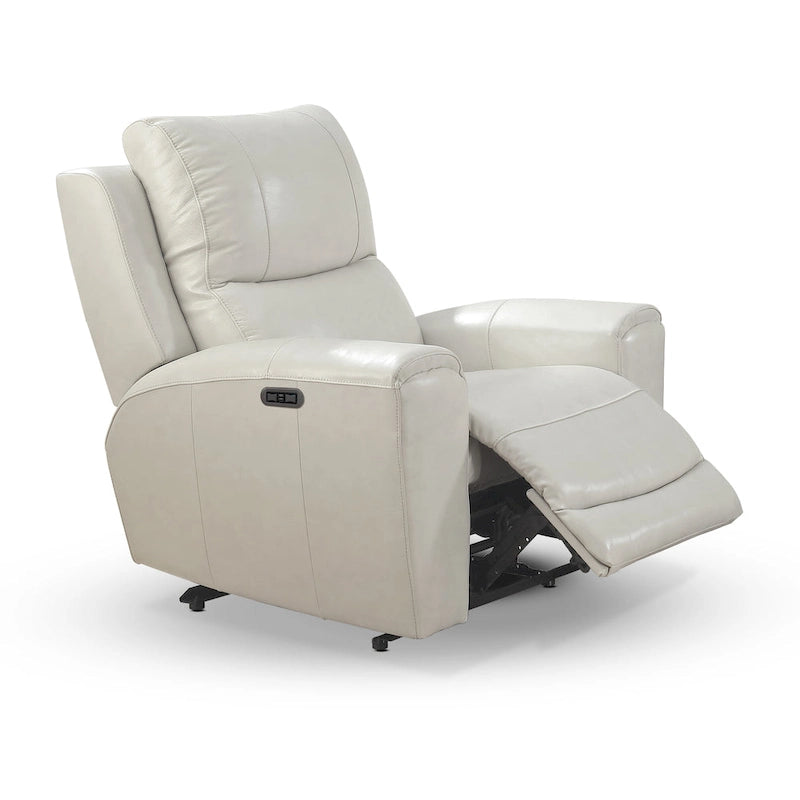 Fauteuil inclinable électrique en cuir pleine fleur