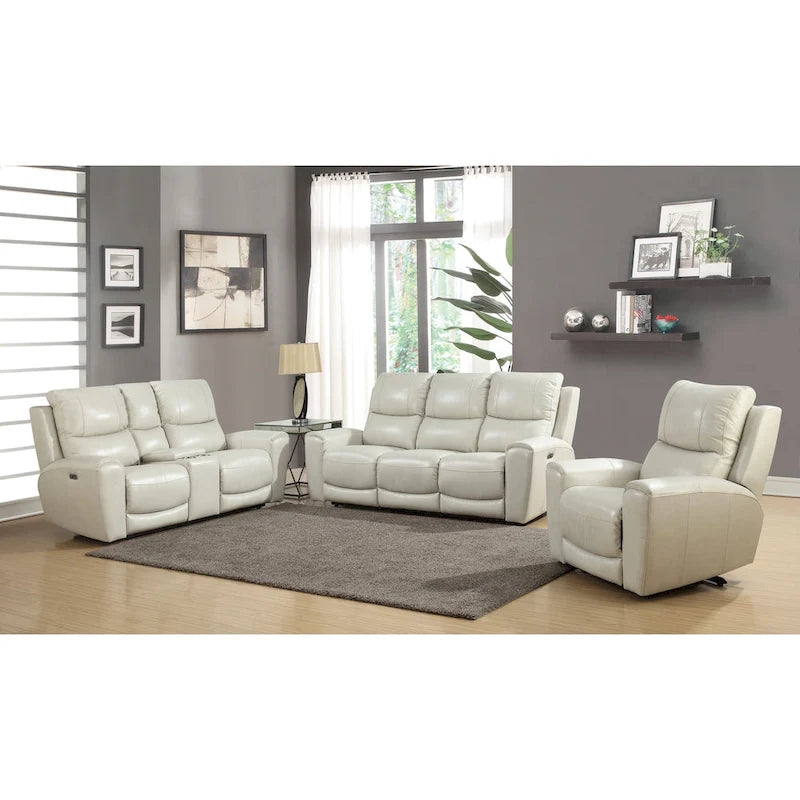 Fauteuil inclinable électrique en cuir pleine fleur