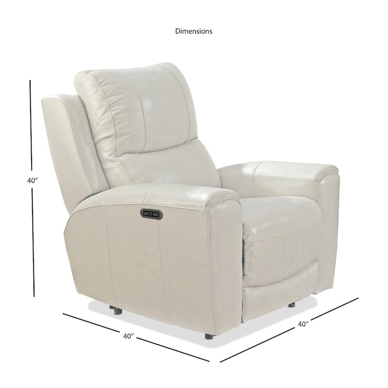 Fauteuil inclinable électrique en cuir pleine fleur